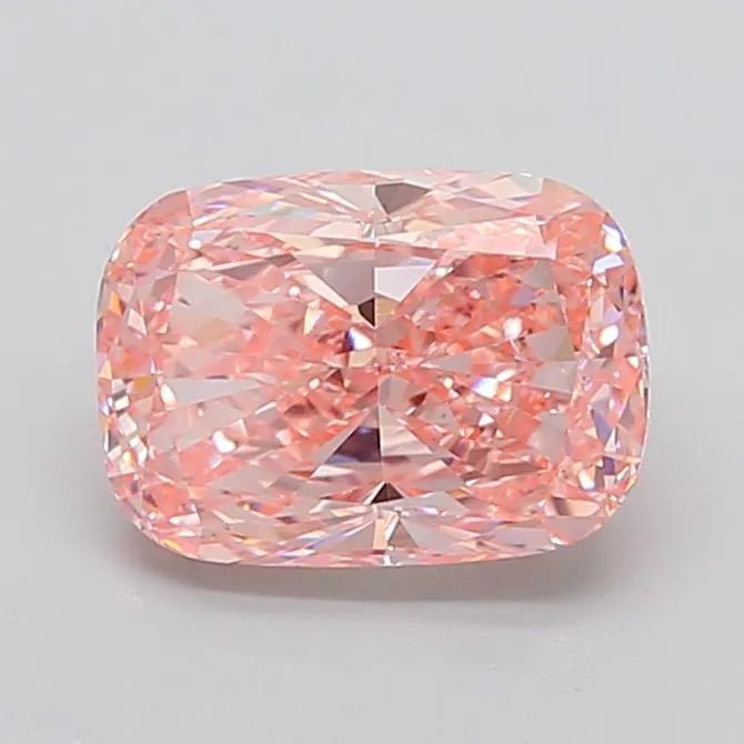 3.57ct Cushion modified Lab Grown Diamond (Colour Fancy Vivid Pink, Clarity VS1, IGI Certified) - Lanore Fine Jewelry