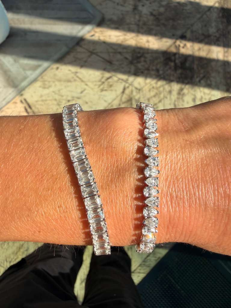 Emerald Cut LG Diamond Tennis Bracelet (24ctw)