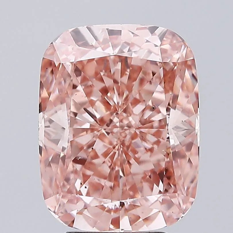 5.01ct Cushion brilliant Lab Grown Diamond (Colour Fancy Vivid Pink, Clarity VS2, IGI Certified) - Lanore Fine Jewelry