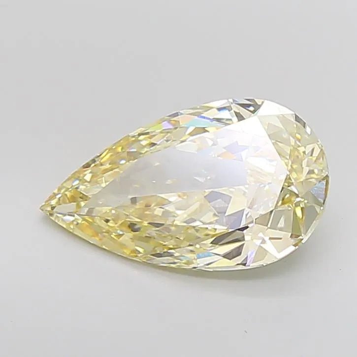 5.03ct Pear Lab Grown Diamond (Colour Light Yellow, Clarity VS1, IGI Certified) - Lanore Fine Jewelry