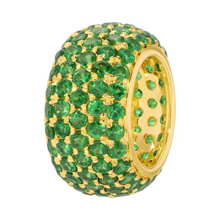 5 Row Pave Tsavorite Bead - Lanore Fine Jewelry
