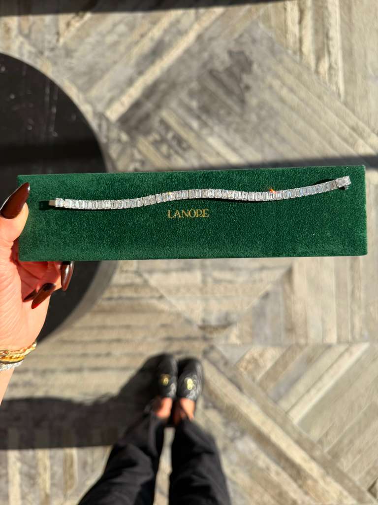 Emerald Cut LG Diamond Tennis Bracelet (24ctw)