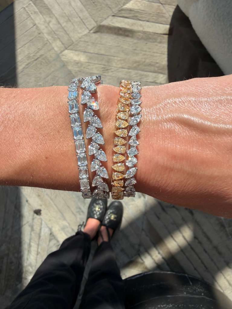 Mixed Shape LG Diamond Tennis Bracelet (10.50ctw) - Lanore Fine Jewelry