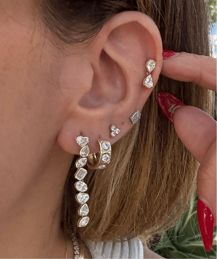 Lab Grown Diamond Trio Studs - Lanore Fine Jewelry
