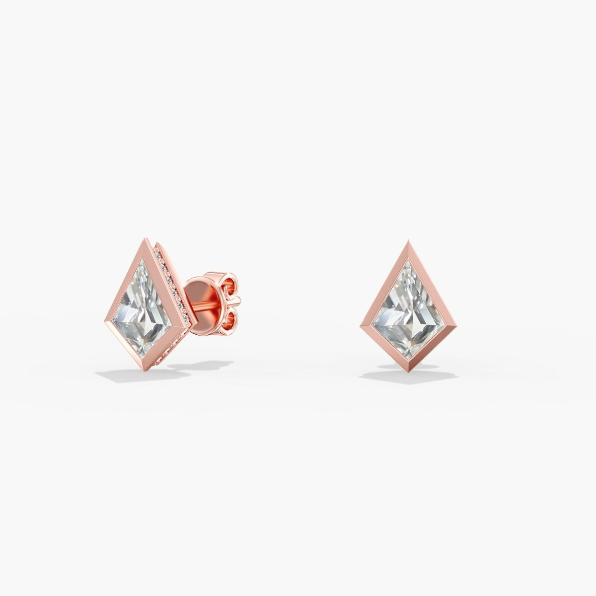 Kite Bezel Diamond Studs