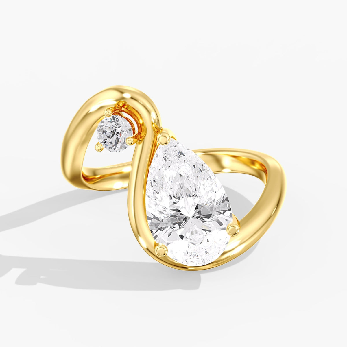 Classic Pear Solitaire Ring, 3 ct