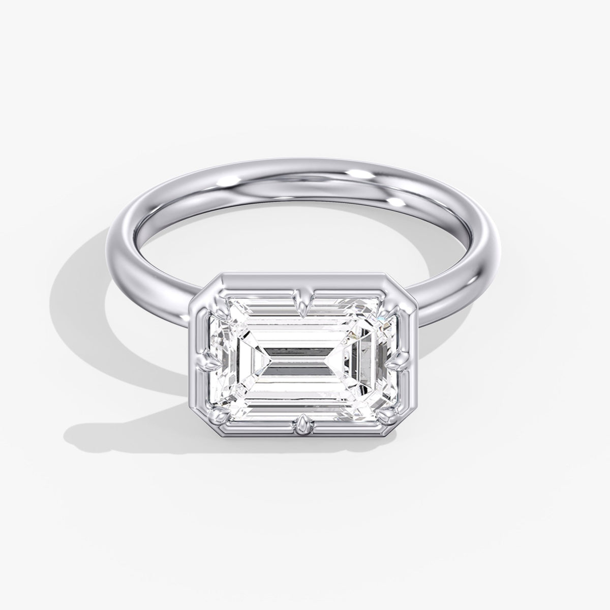 Georgian Emerald Cut Diamond Ring, 3 ct