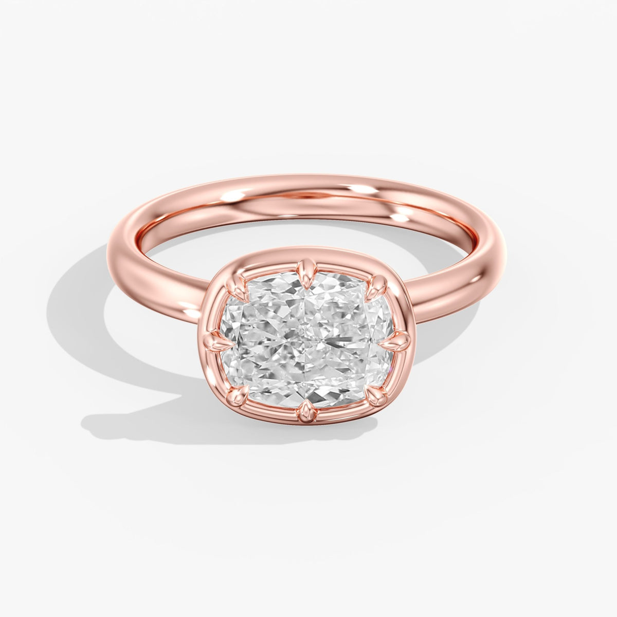 Georgian Elongated Cushion Diamond Ring, 3 ct