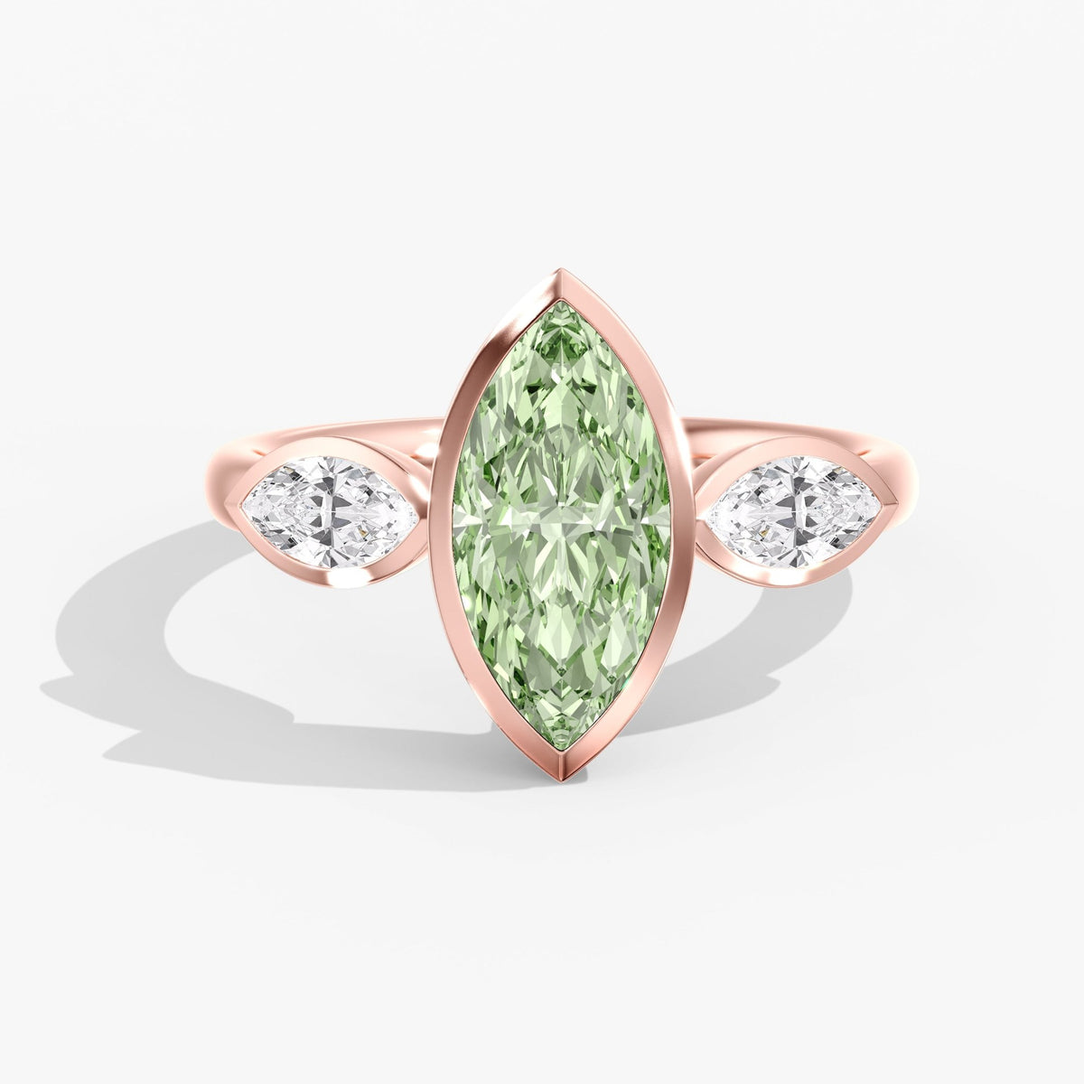 Marquise Bezel Solitaire Ring, 2 ct