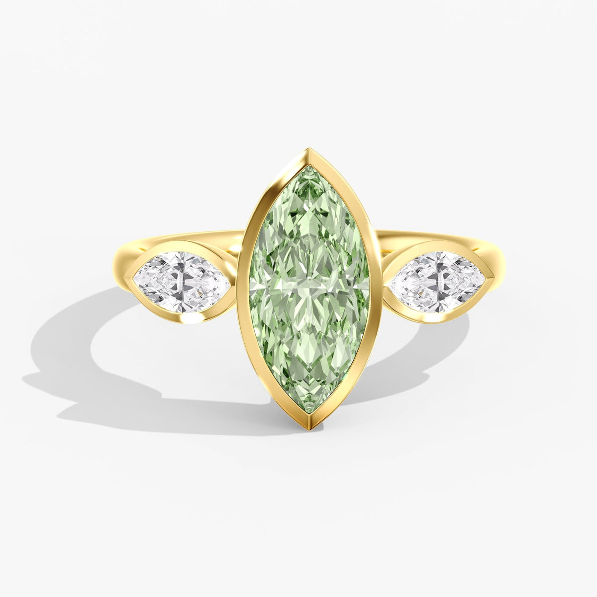Marquise Bezel Solitaire Ring, 2 ct