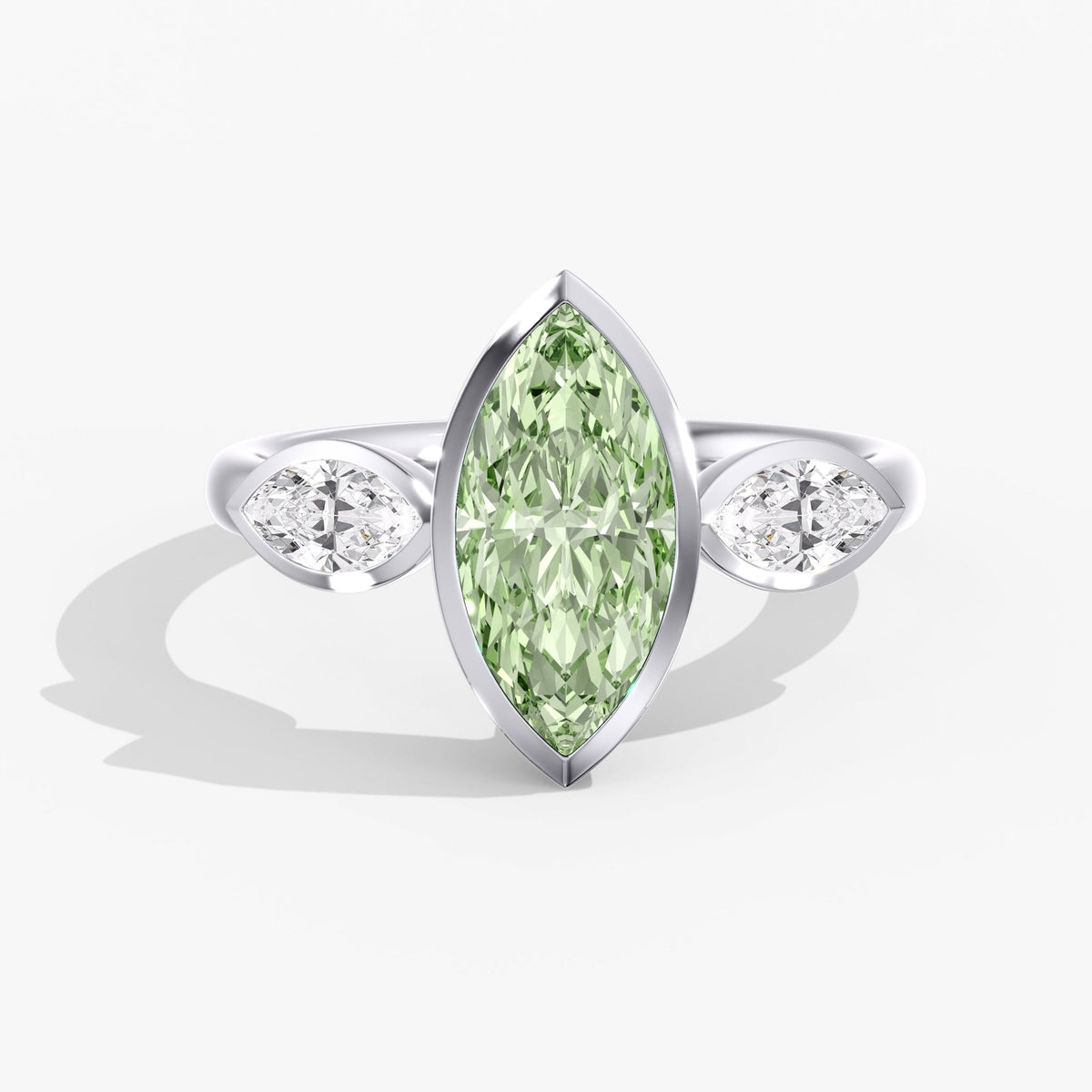 Marquise Bezel Solitaire Ring, 2 ct