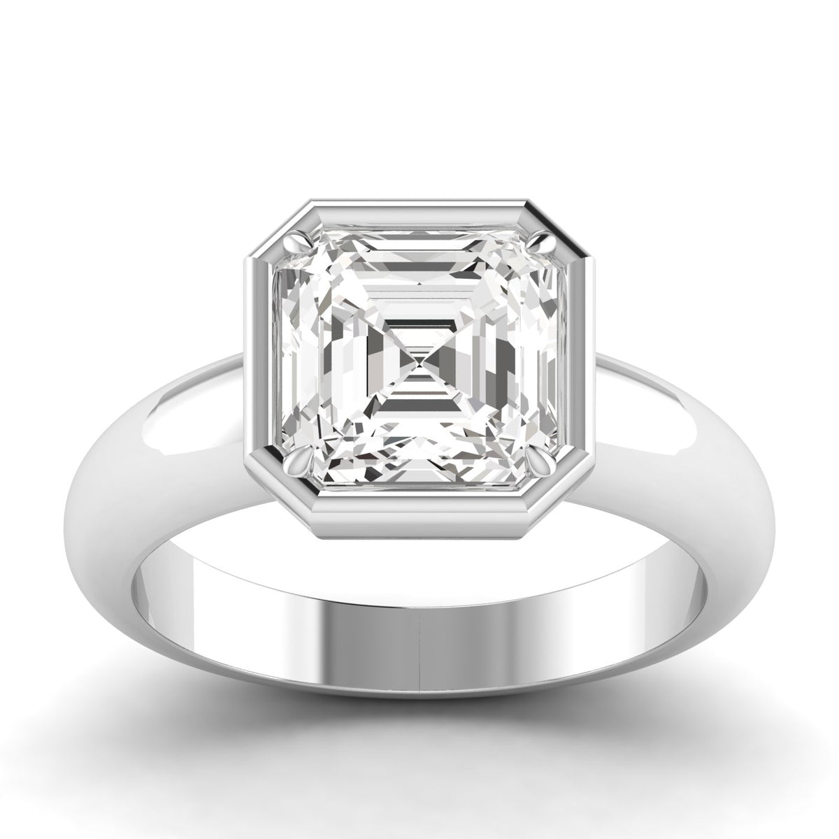 Asscher Cut Diamond Ring, 3 ct