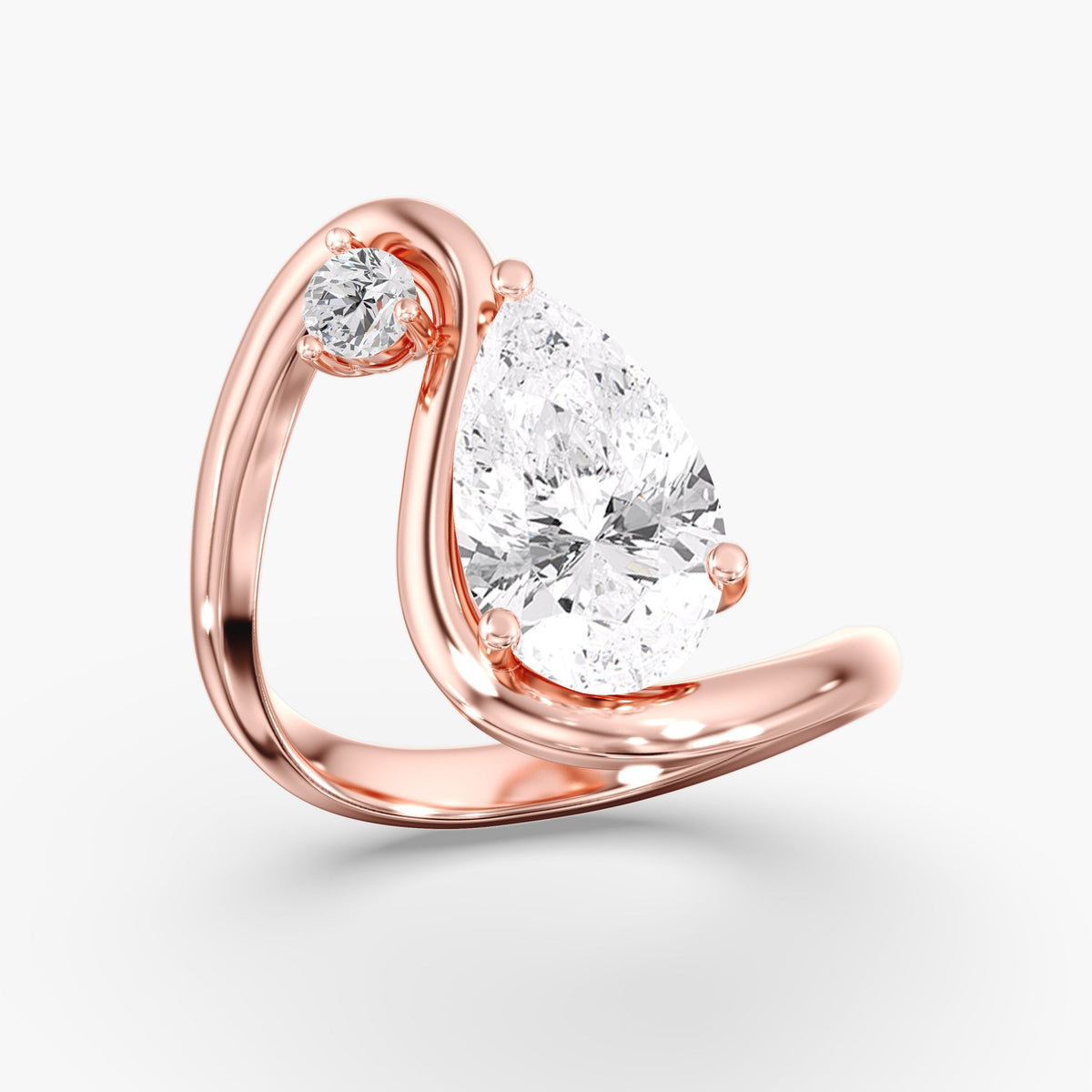 Classic Pear Solitaire Ring, 3 ct