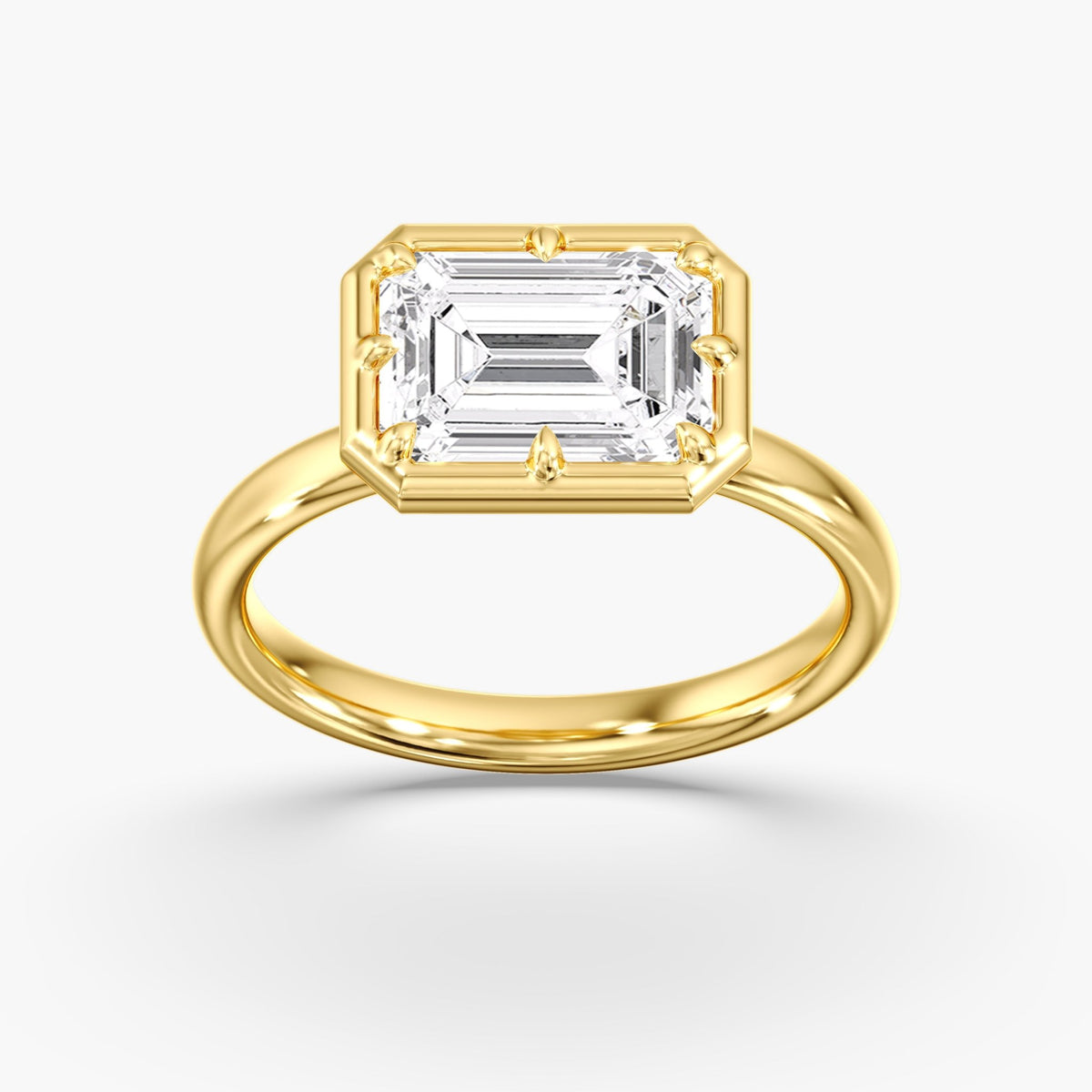 Georgian Emerald Cut Diamond Ring, 3 ct