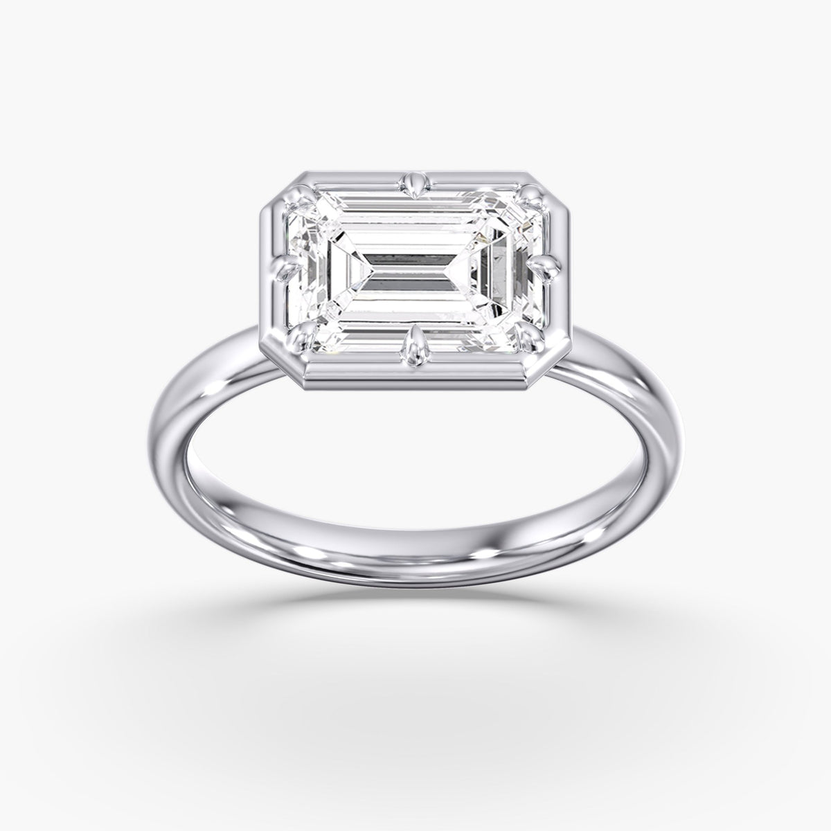 Georgian Emerald Cut Diamond Ring, 3 ct