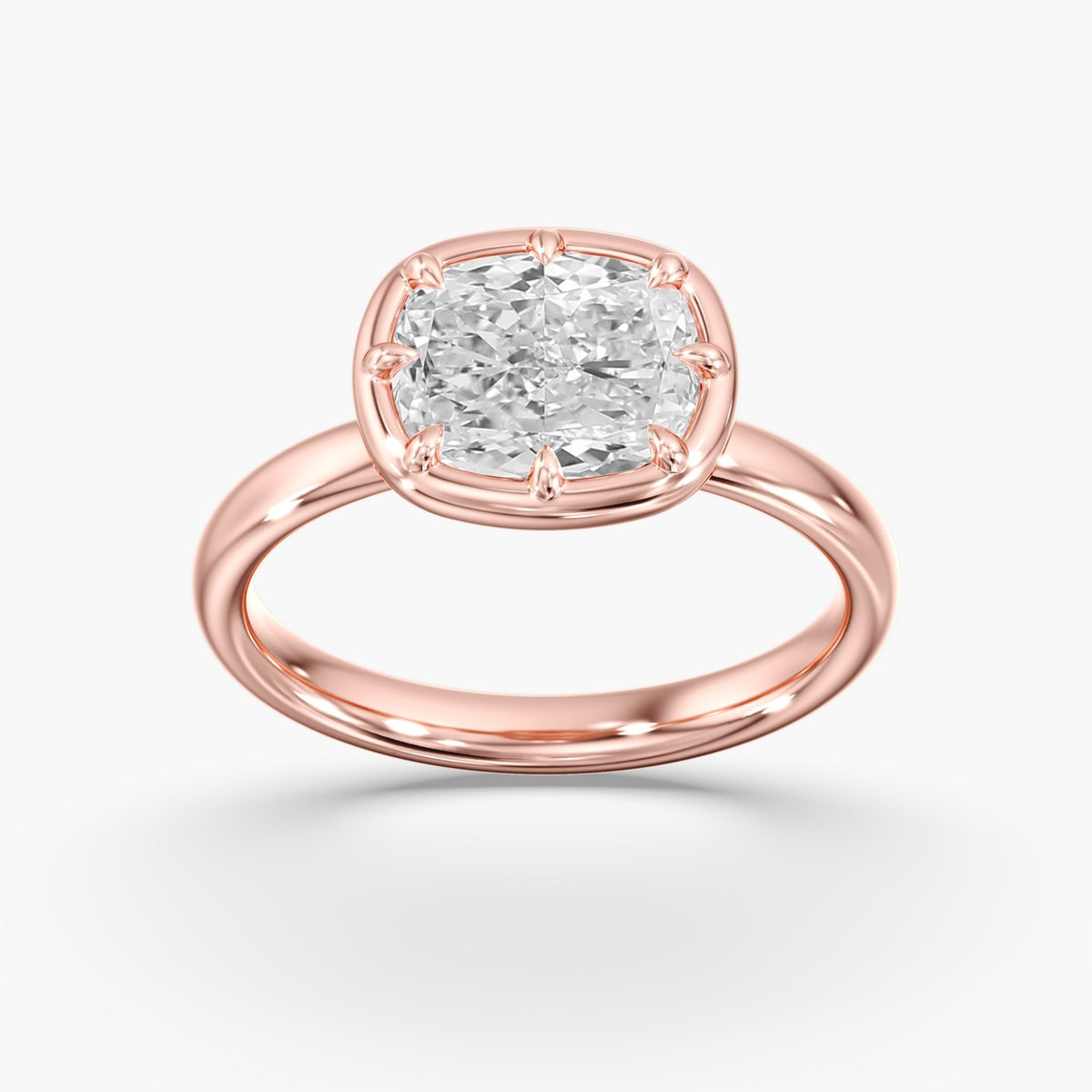 Georgian Elongated Cushion Diamond Ring, 3 ct