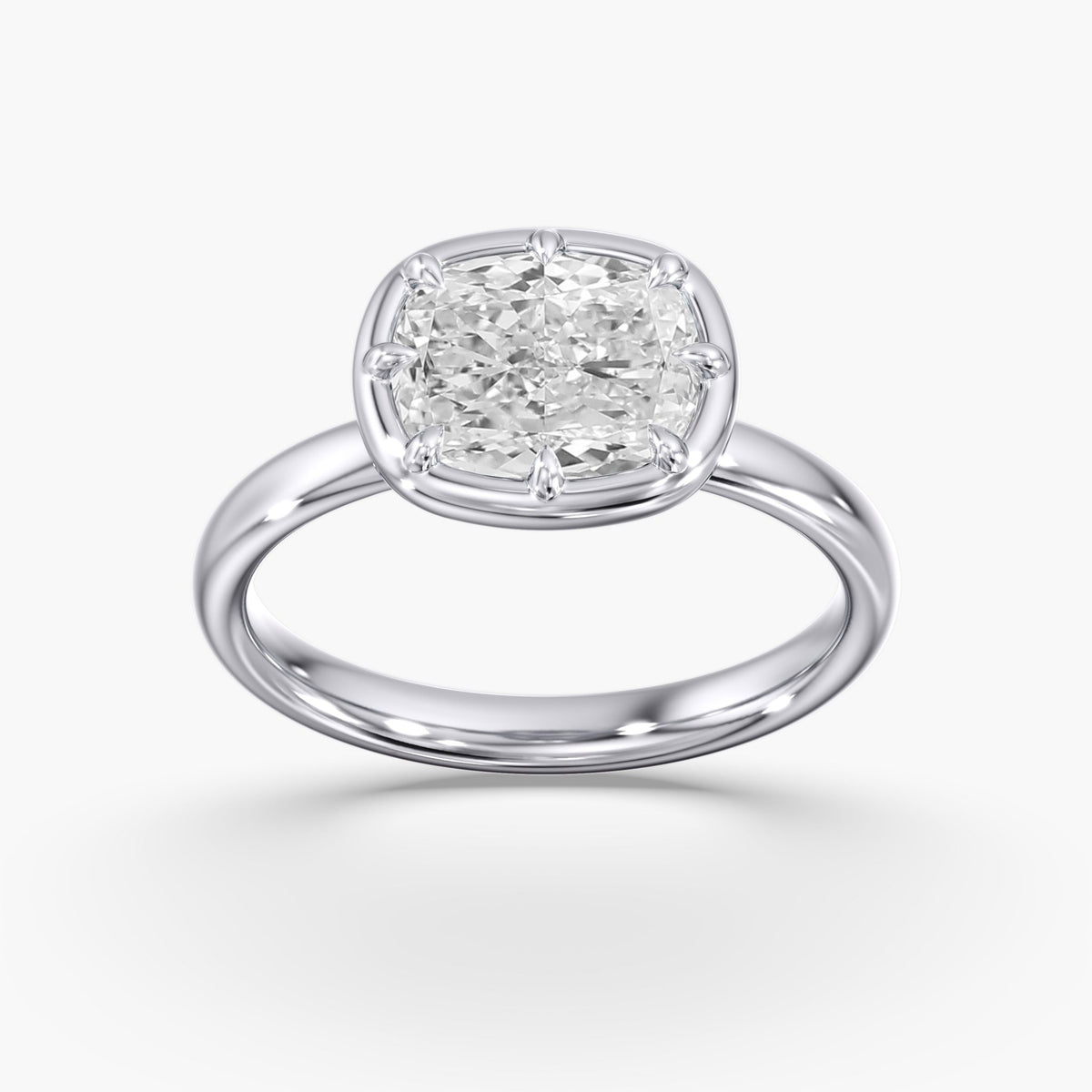 Georgian Elongated Cushion Diamond Ring, 3 ct