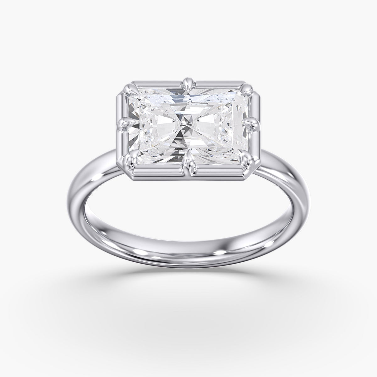 Georgian Radiant Cut Diamond Ring, 3 ct