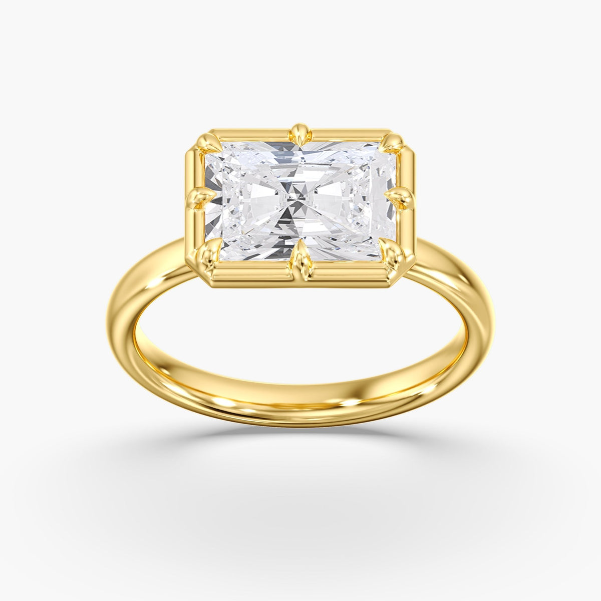 Georgian Radiant Cut Diamond Ring, 3 ct