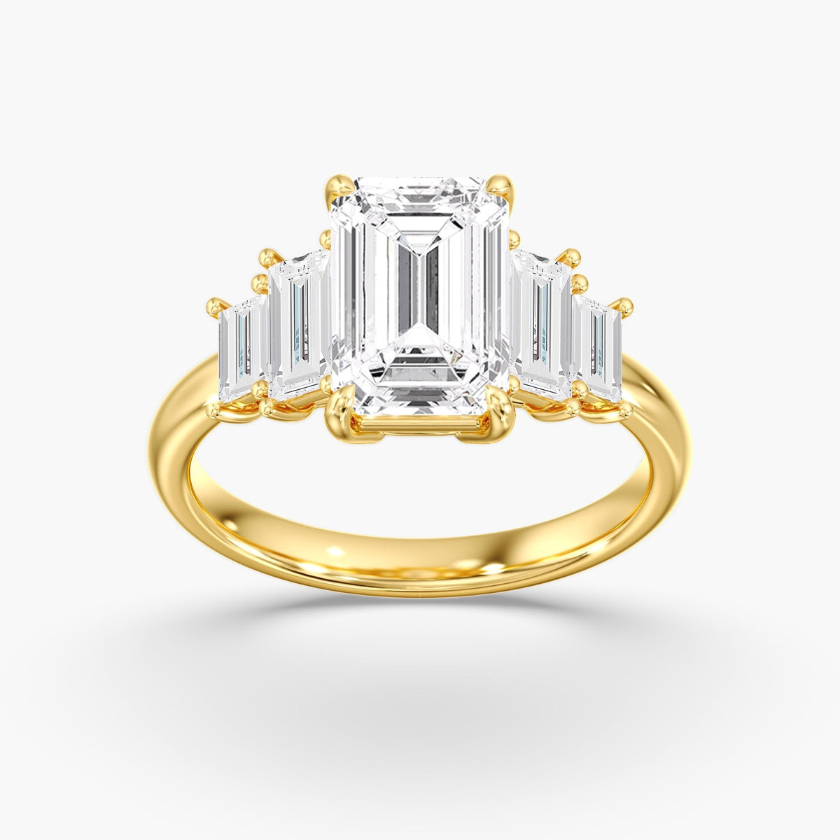 Emerald Cut Solitaire Ring, 3 ct