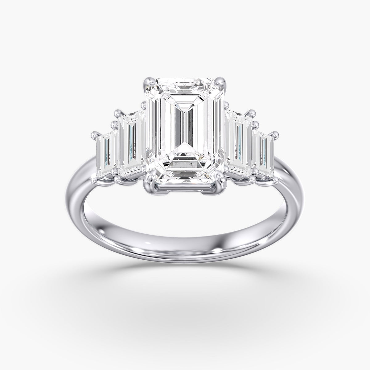 Emerald Cut Solitaire Ring, 3 ct