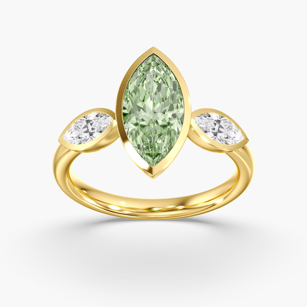 Marquise Bezel Solitaire Ring, 2 ct
