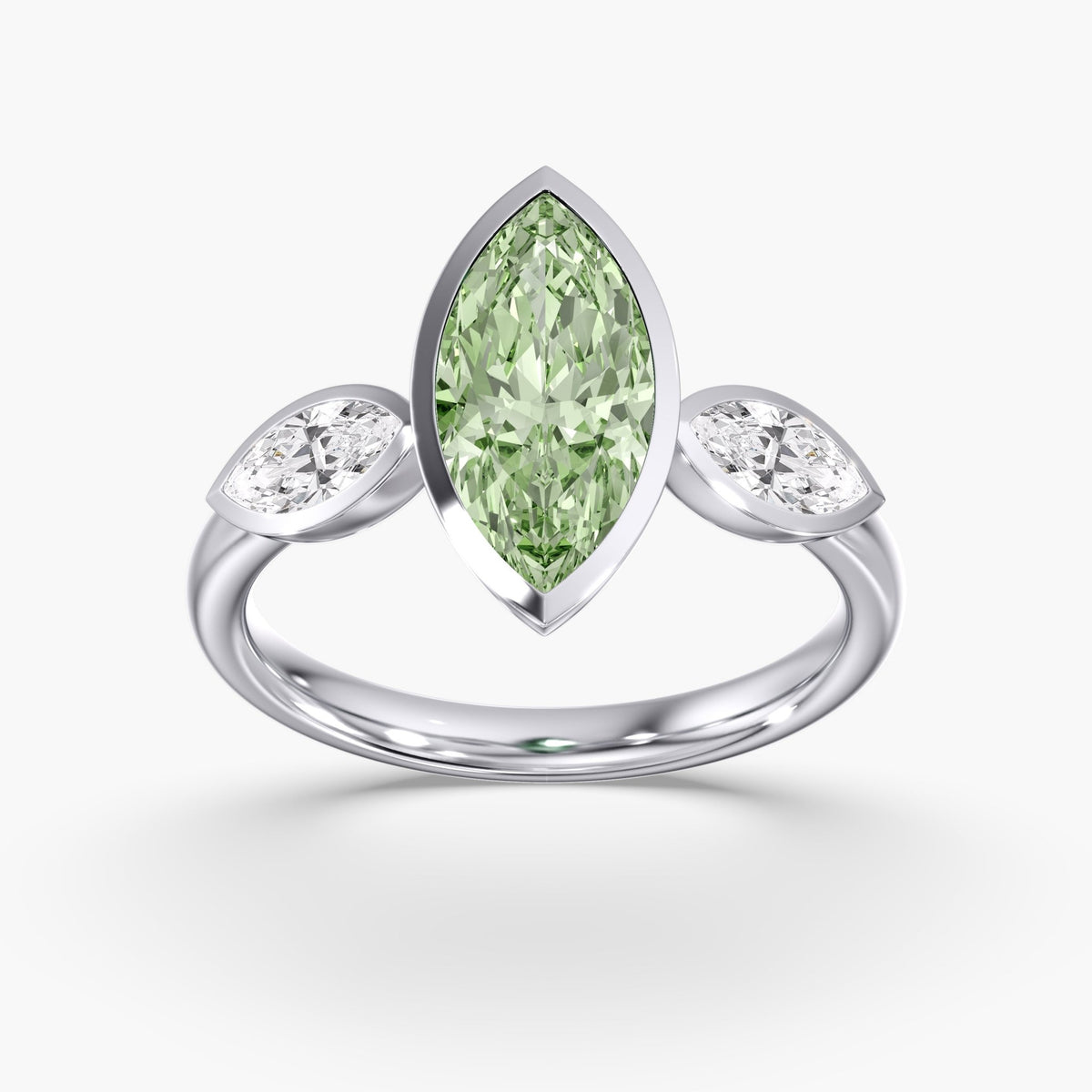Marquise Bezel Solitaire Ring, 2 ct