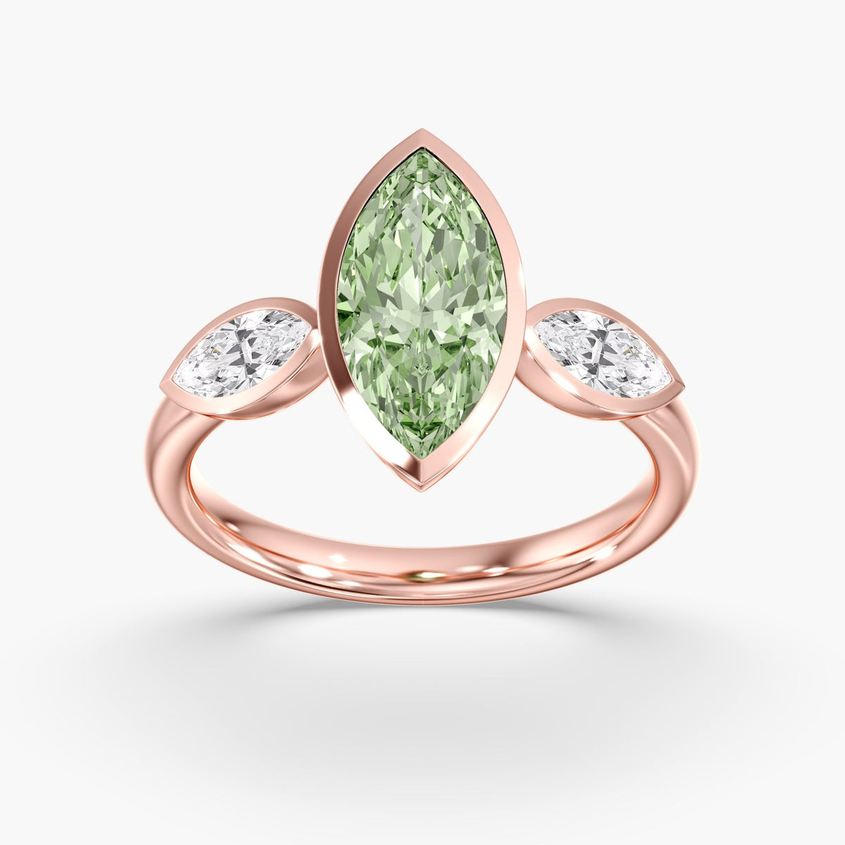 Marquise Bezel Solitaire Ring, 2 ct