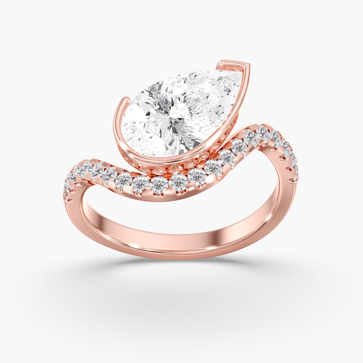 Pear Diamond Solitaire Ring, 3 ct