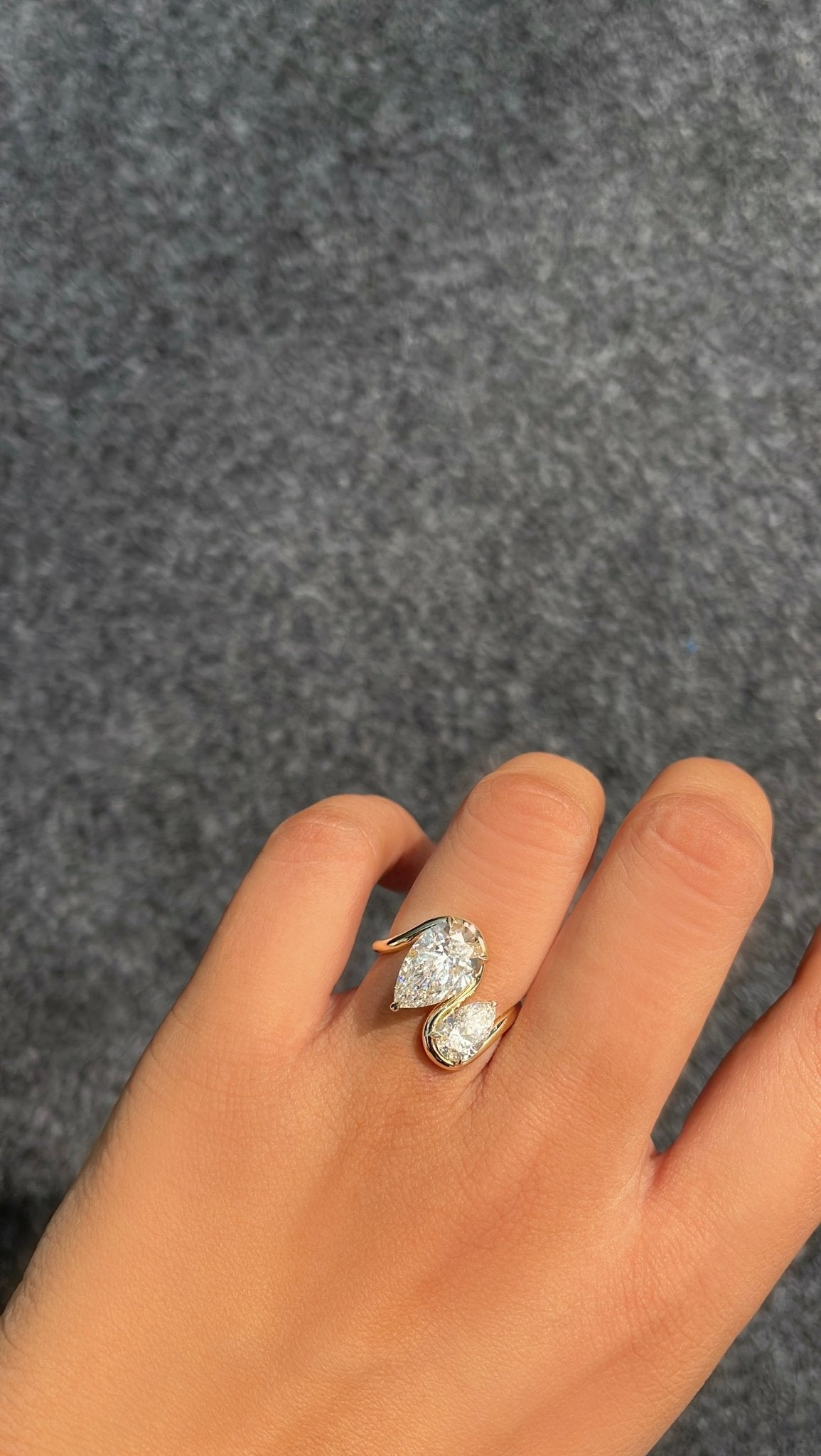 Statement Pear Diamond Ring, 3 ct