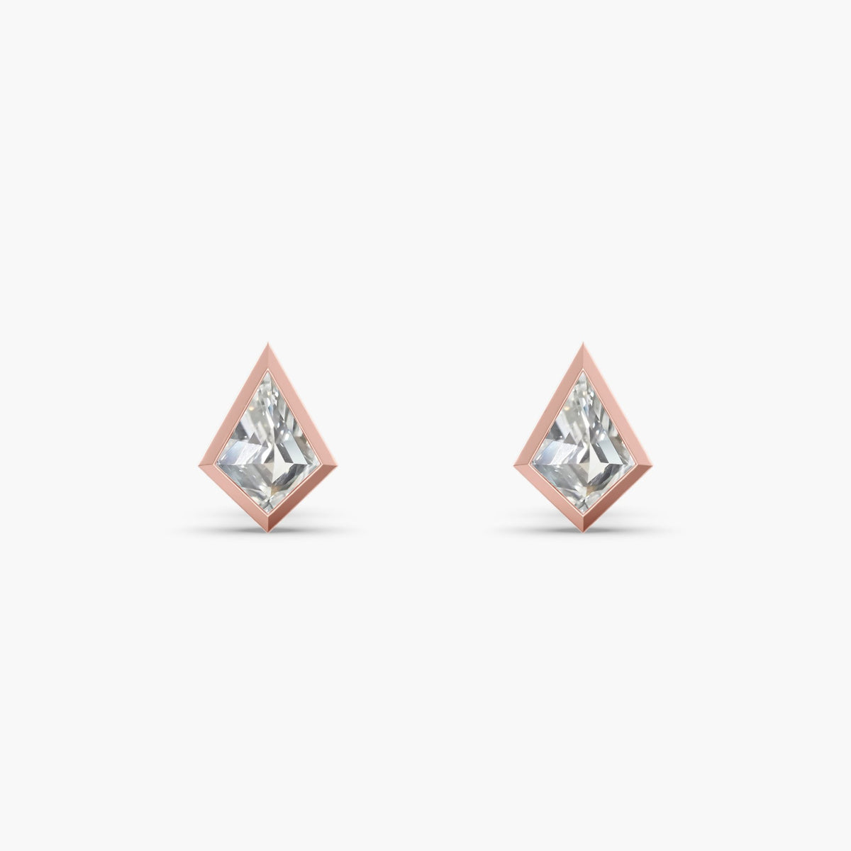 Kite Bezel Diamond Studs