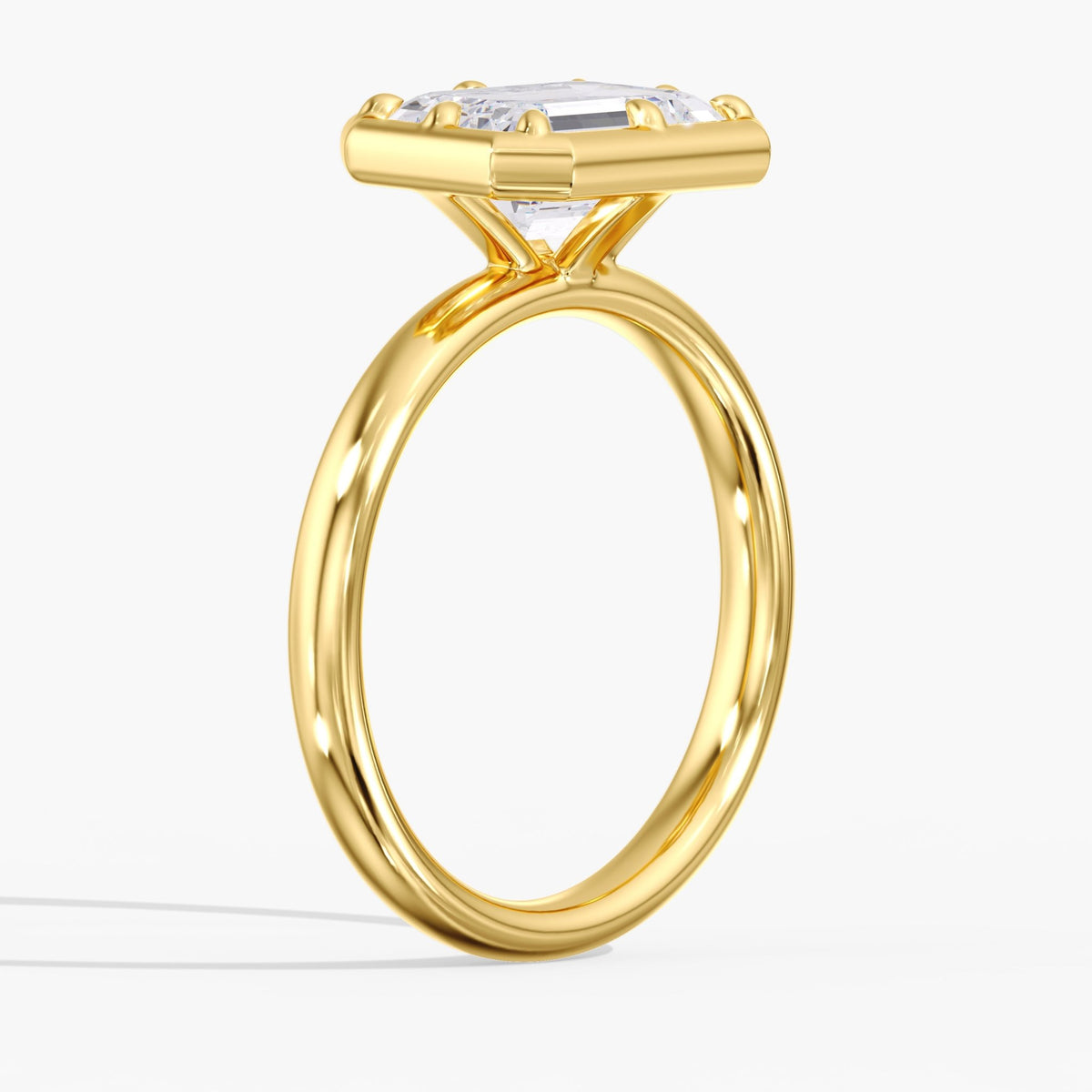 Georgian Emerald Cut Diamond Ring, 3 ct