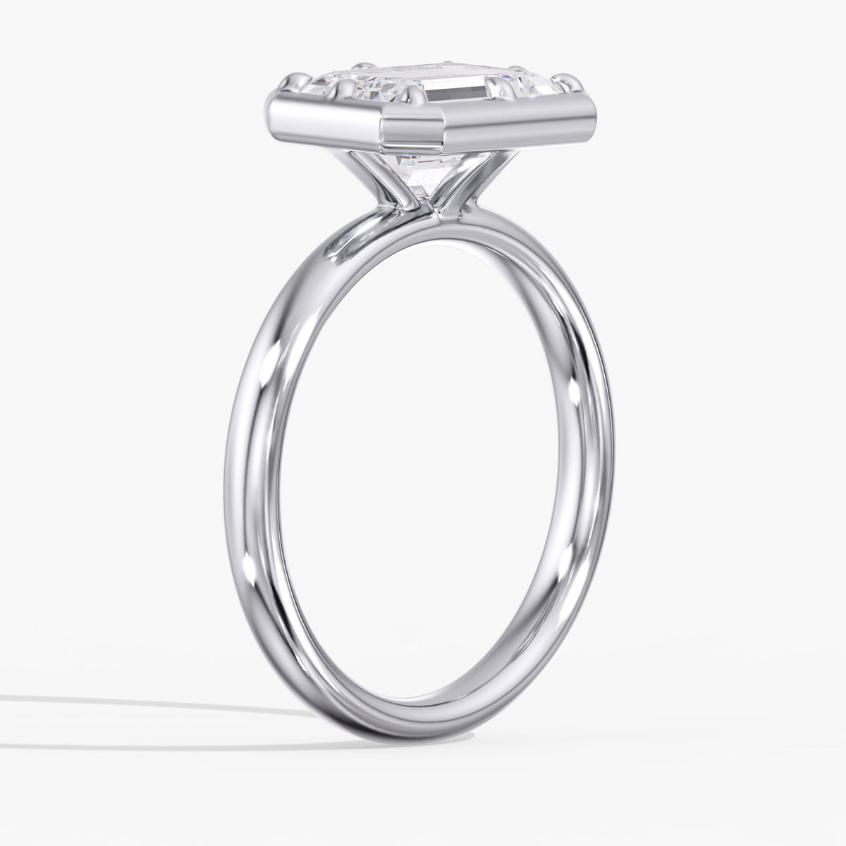 Georgian Emerald Cut Diamond Ring, 3 ct