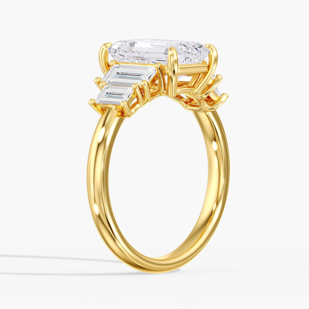 Emerald Cut Solitaire Ring, 3 ct