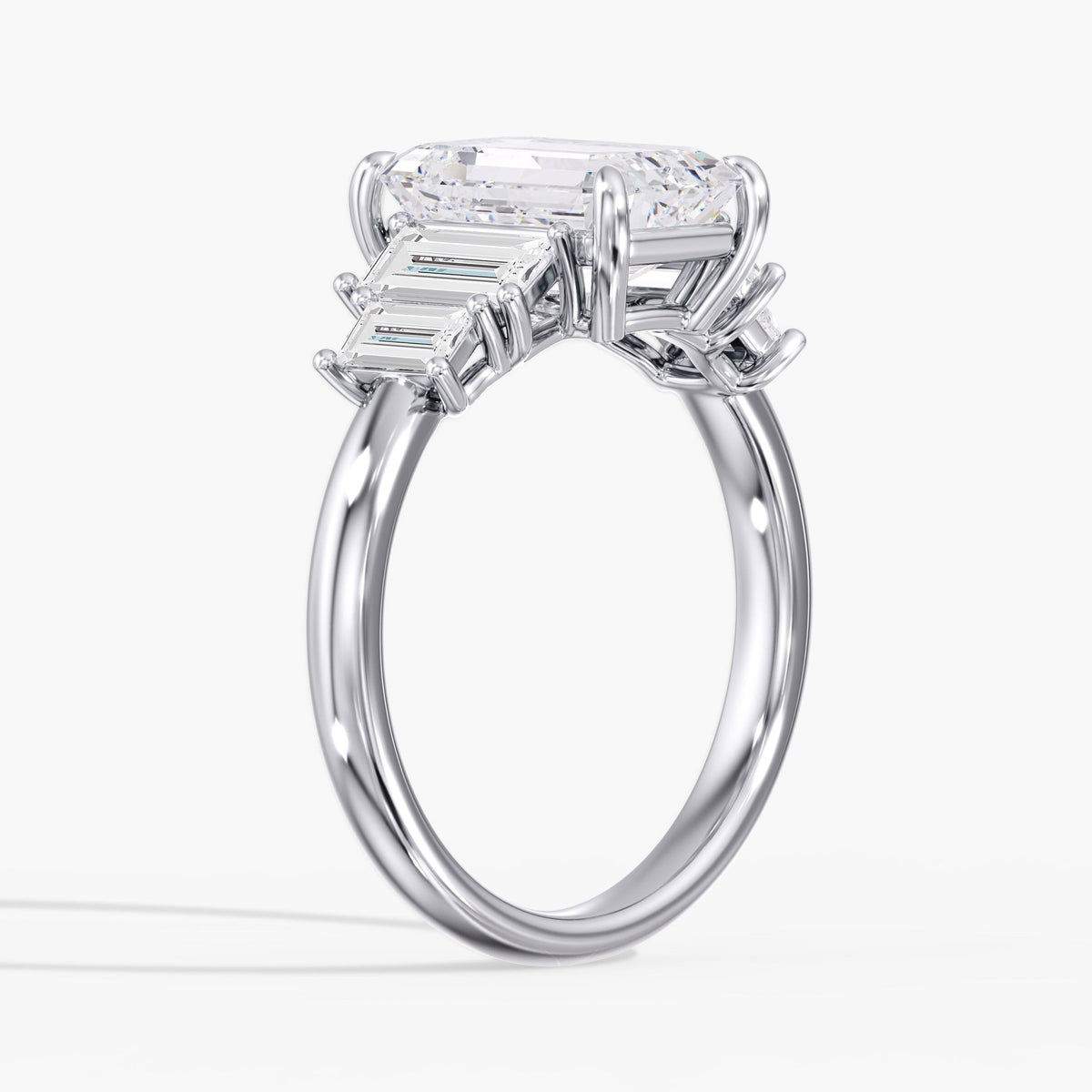 Emerald Cut Solitaire Ring, 3 ct