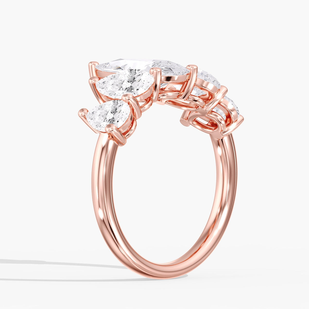 Five Stone Elongated Pear Ring