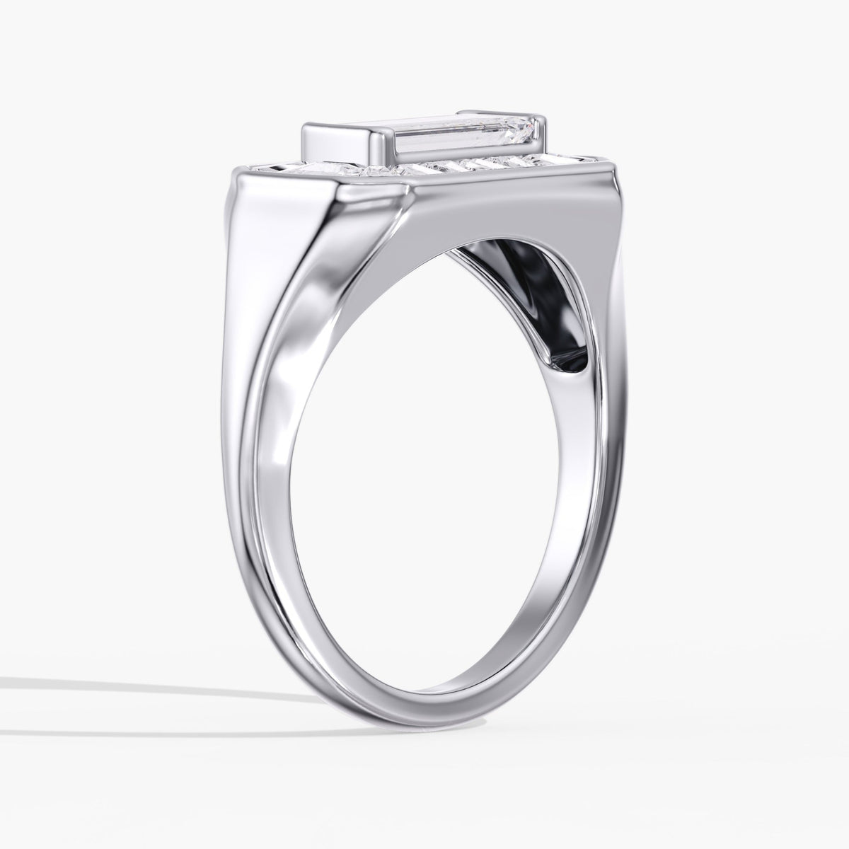 Emerald Cut Bezel Ring, 2.2 ctw