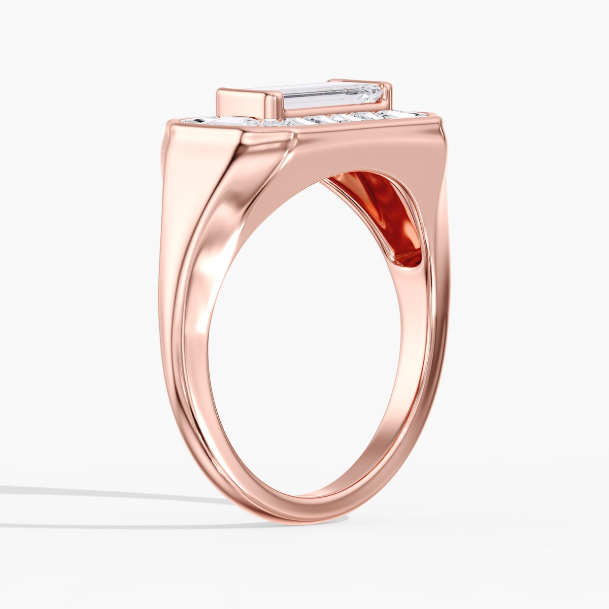 Emerald Cut Bezel Ring, 2.2 ctw