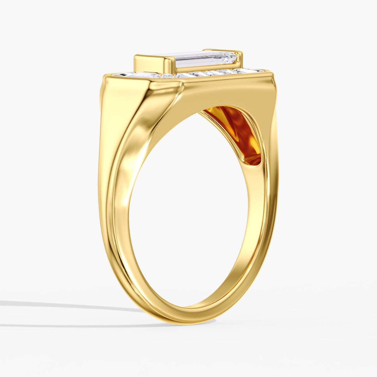Emerald Cut Bezel Ring, 2.2 ctw