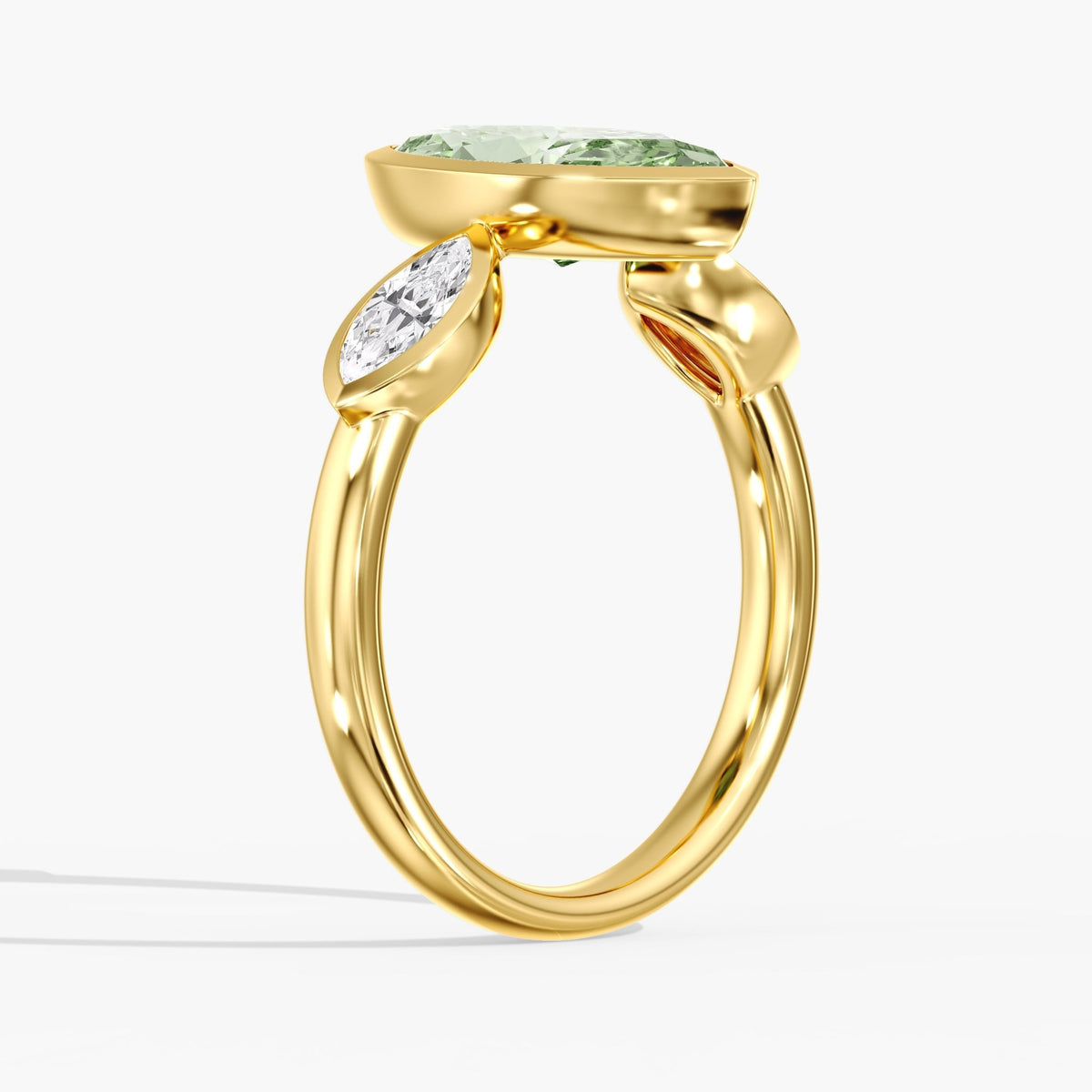 Marquise Bezel Solitaire Ring, 2 ct