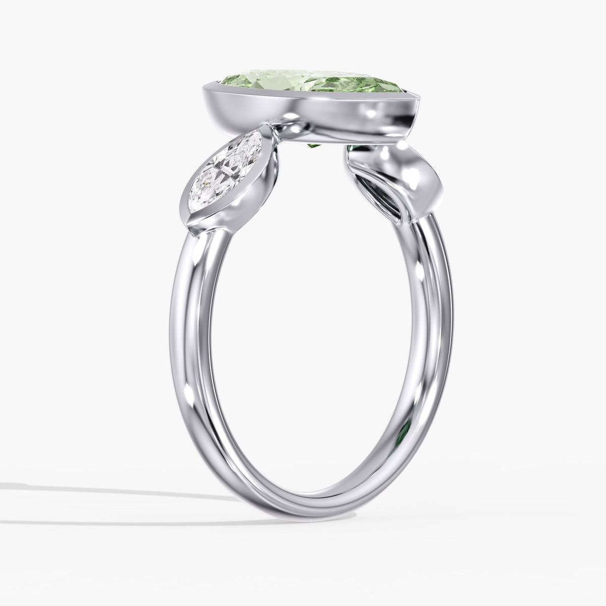 Marquise Bezel Solitaire Ring, 2 ct