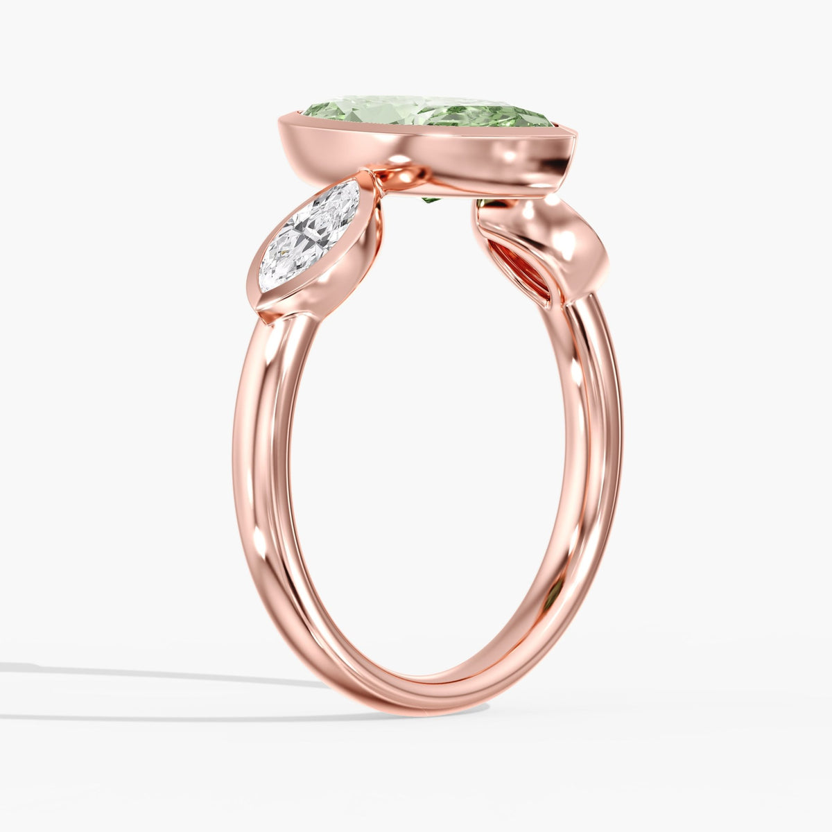Marquise Bezel Solitaire Ring, 2 ct