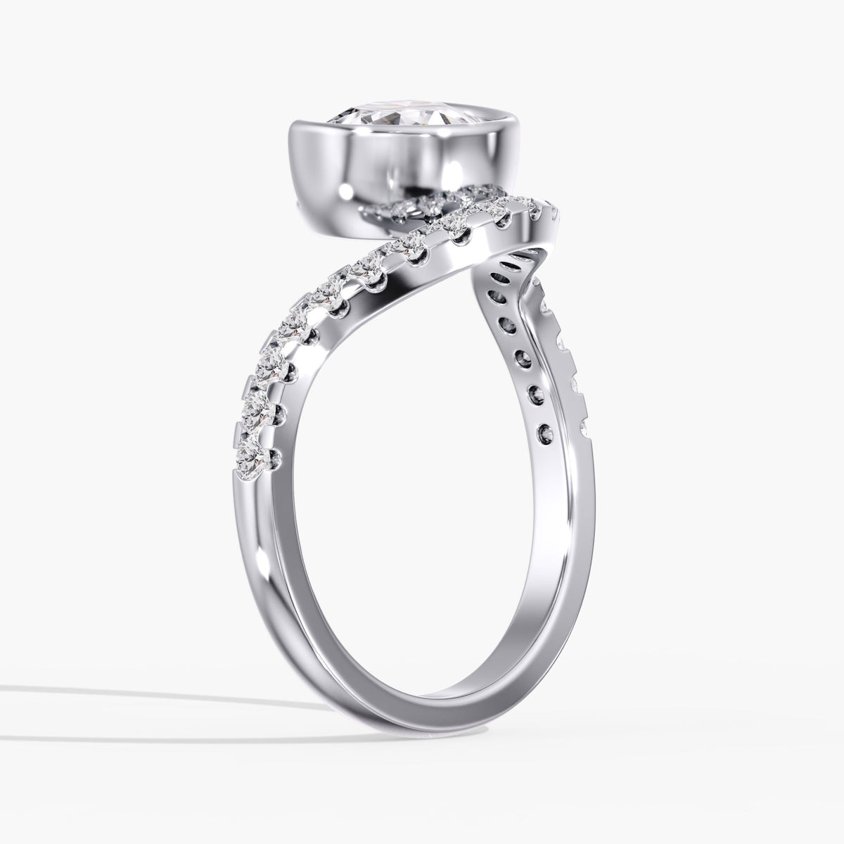 Pear Diamond Solitaire Ring, 3 ct