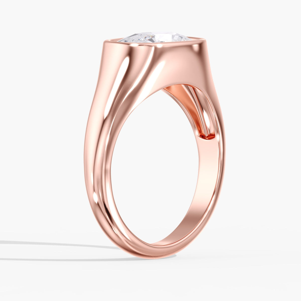 Elongated Cushion Bezel Ring, 3 ct