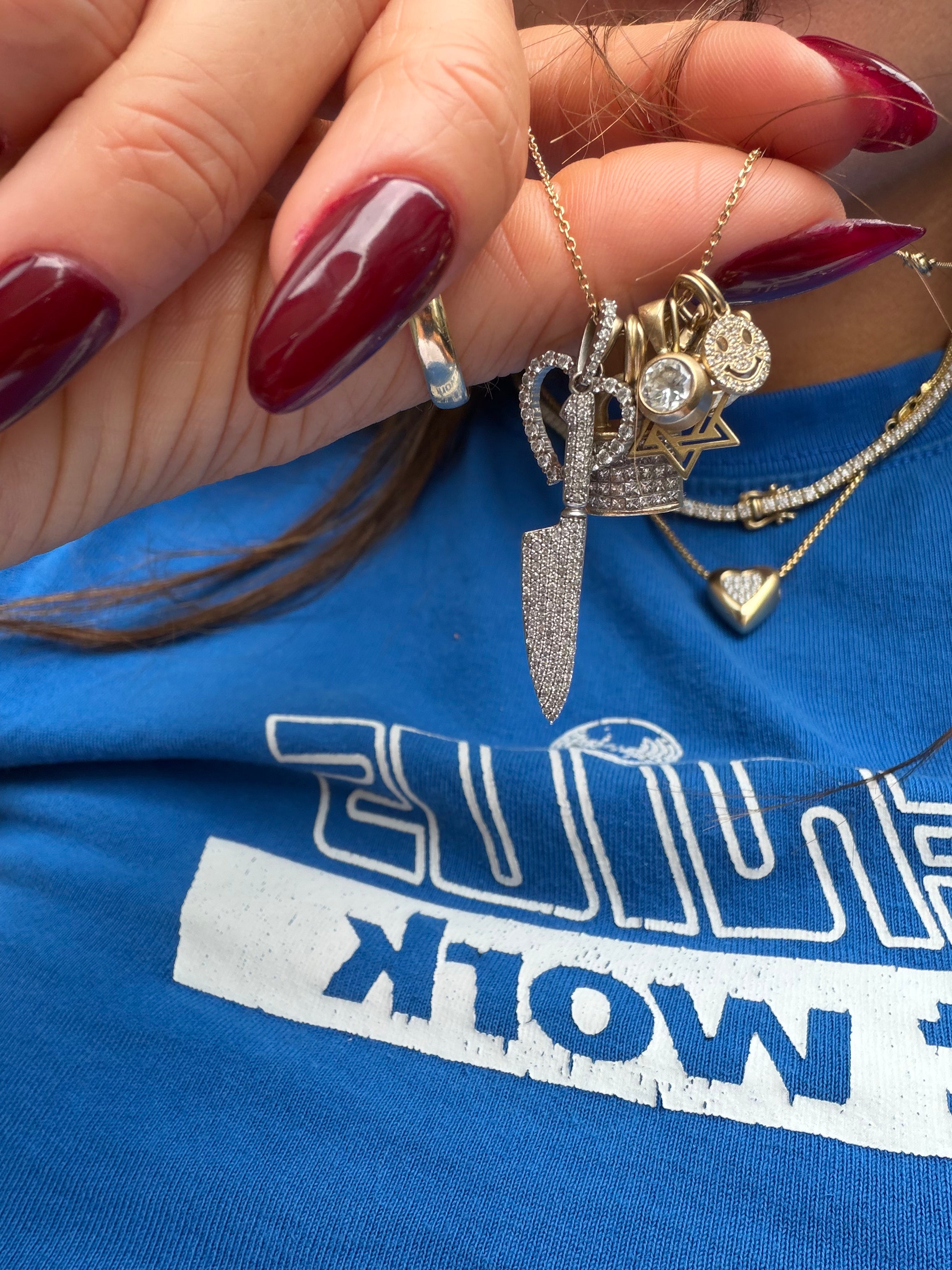 Pave Knife Charm