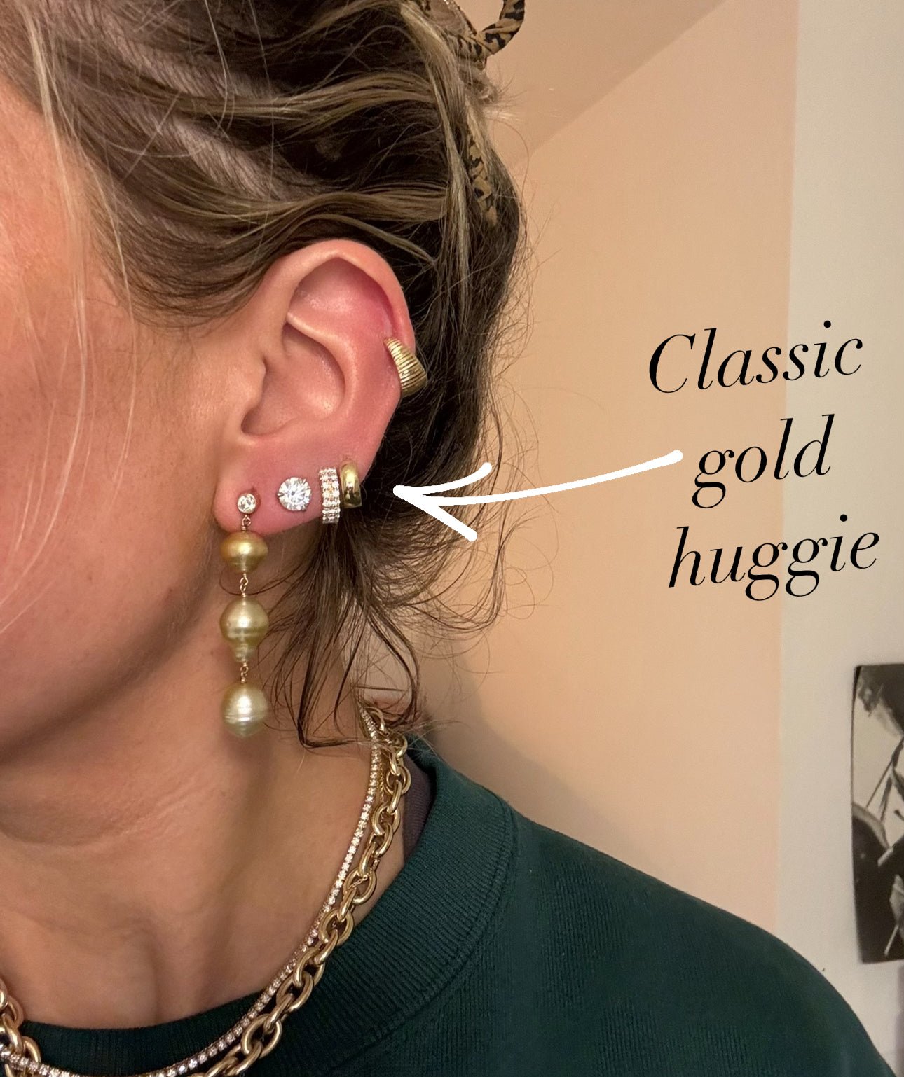 Classic Gold Huggie - Lanore Fine Jewelry