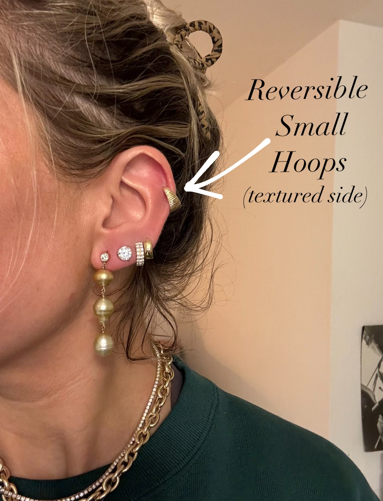 Reversible Small Hoops - Lanore Fine Jewelry