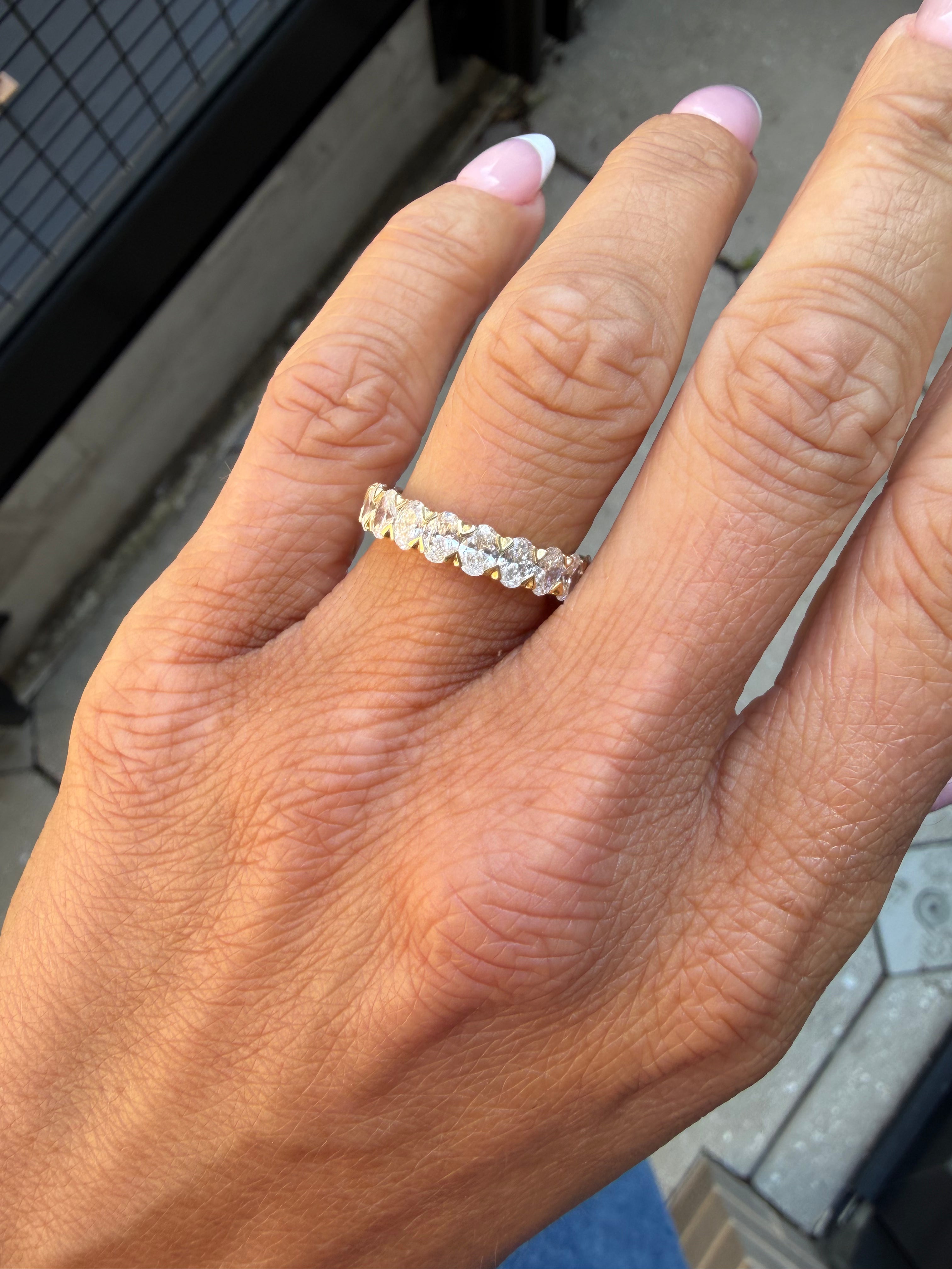 3/4 Oval Diamond Band