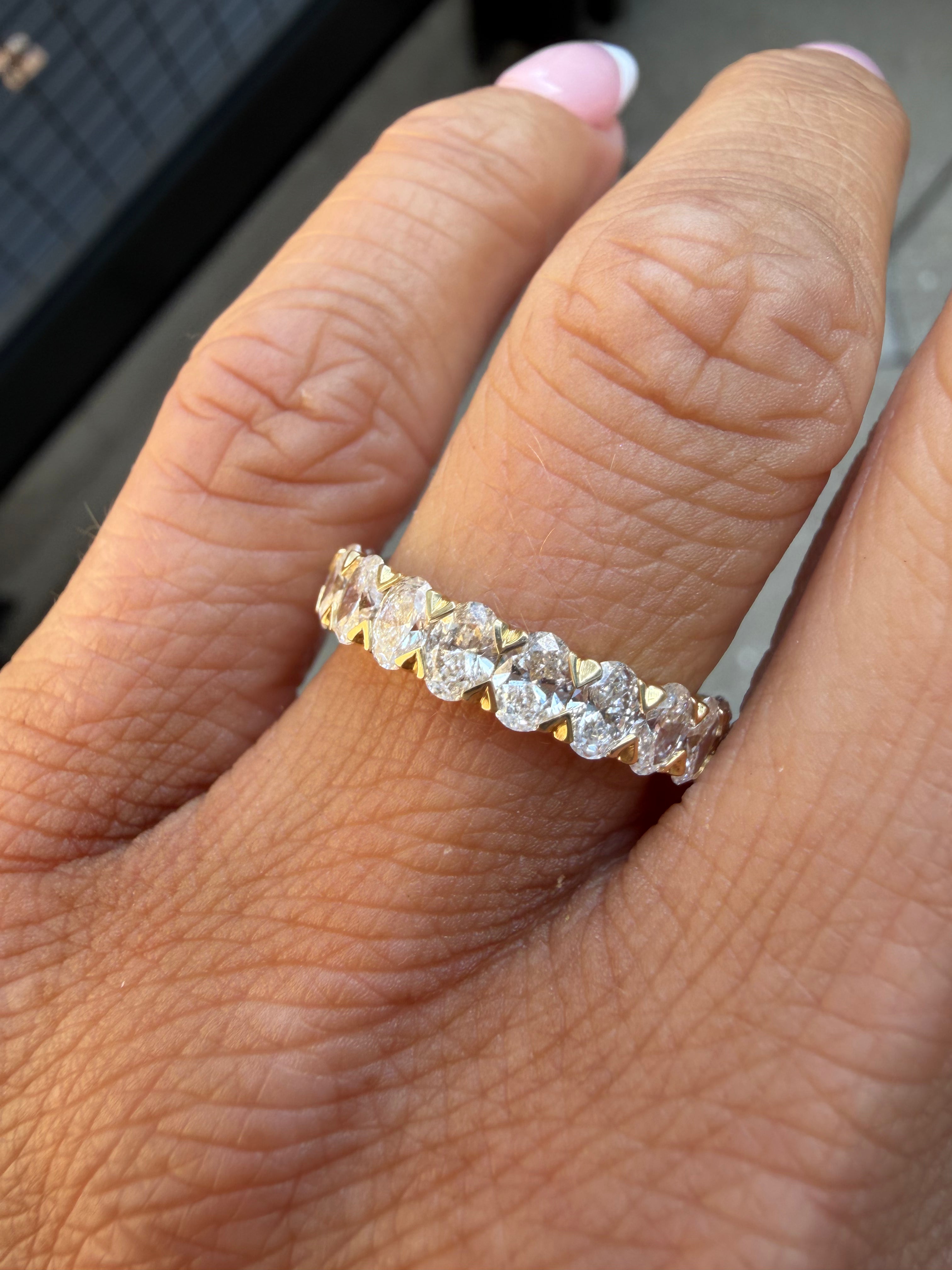 3/4 Oval Diamond Band