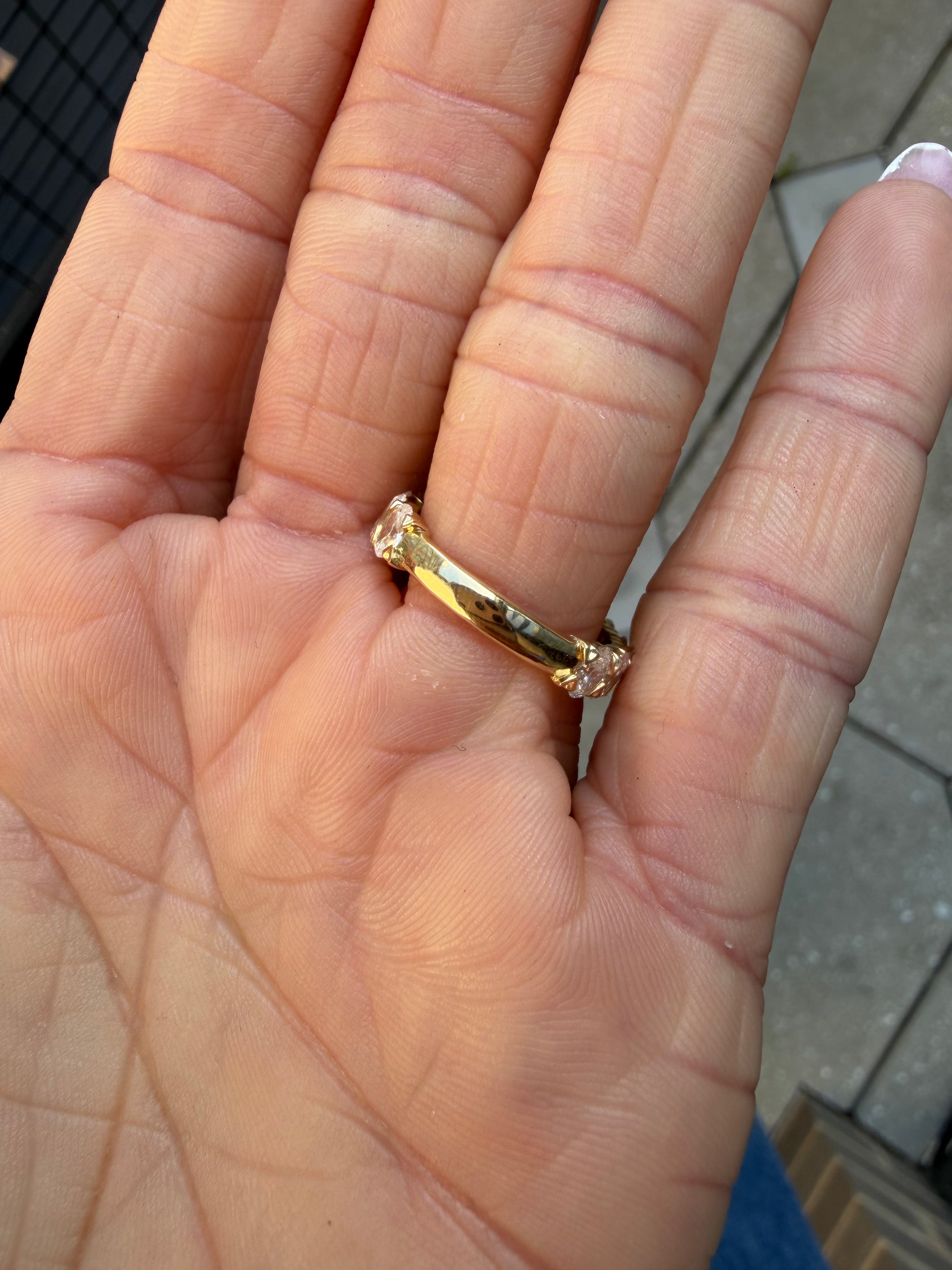 3/4 Oval Diamond Band